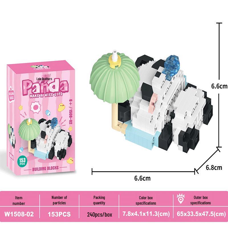 Compatible Building Blocks: Giant Panda Educational Toy for Children s Birthday Gift