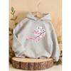Nuova Felpa con Cappuccio per Bambini con Stampa Fiori di Ciliegio, Calda e Comoda per Autunno e Inverno, Abbigliamento Sportivo Casual per Adolescenti