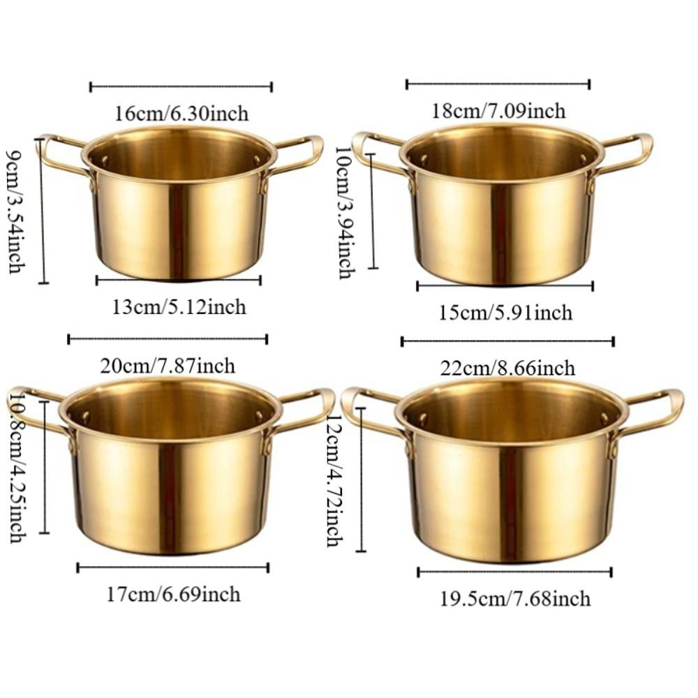 Double Handle Noodle Cooker Deepened Stew Pot Multipurpose Soup Cooking Pot  Porridge