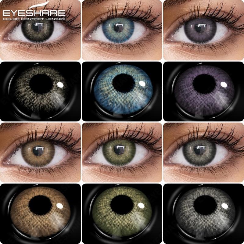 

EYESHARE 1 пара зеленых контактных линз серии PATTAYA 14,2 мм мягкие натуральные контактные линзы для красоты глаз макияж глаз сроком использования 1 год