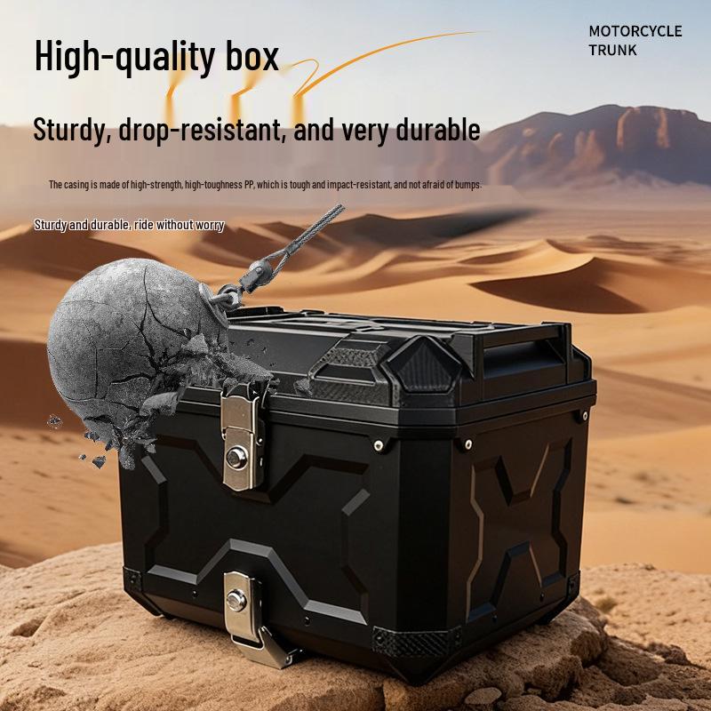 High-Capacity Quick Release Rear Scooter Trunk - Durable Tail Box for Electric Vehicles and Takeaway Storage