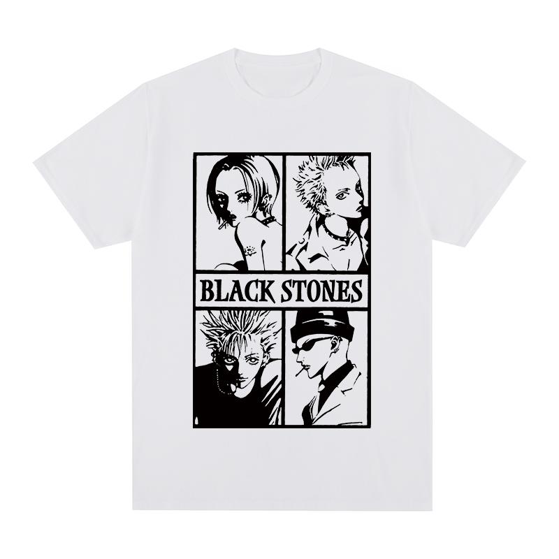Black Stones Japanese Anime Nana Osaki Vintage tshirt Fashion Casual Streetwear Cotton Men T shirt New TEE TSHIRT Womens tops