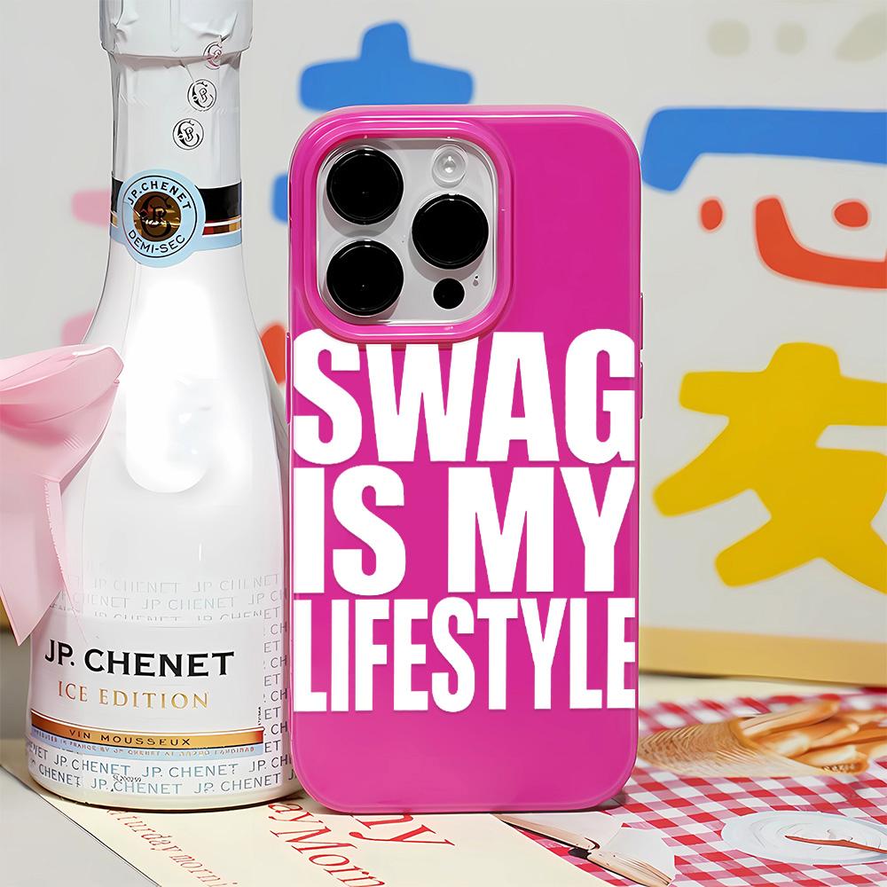 Simple Text Letters Swag Is My Life Style Phone Case For iPhone 17 AIR 16 15 14 13 12 11 PRO MAX X XR XS 7 8 PLUS Cover Funda