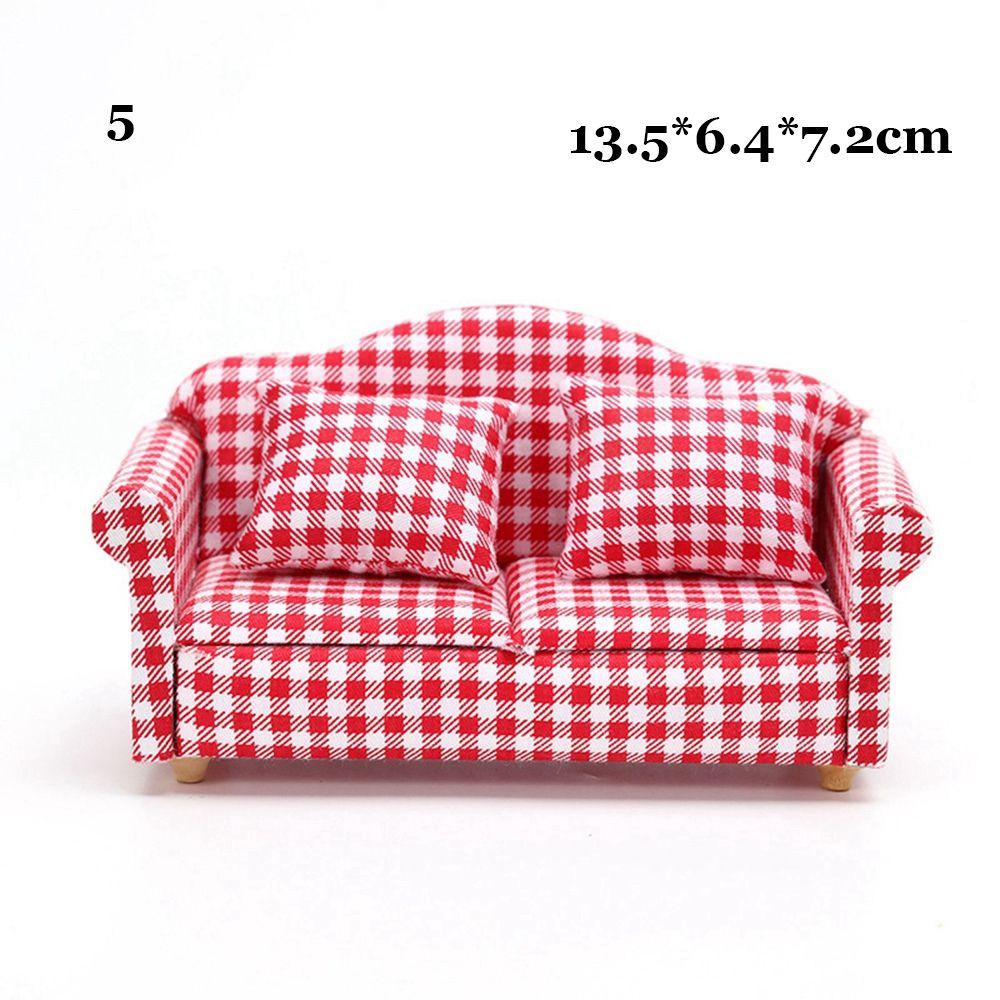 Fashion Girls Gifts Dolls Miniature Soft Sofa Pretend Play Toy Dollhouse Mini Furniture Toys