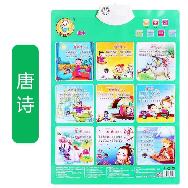 Kids Early Education Interactive Audible Wall Chart Learning Teaching Toy