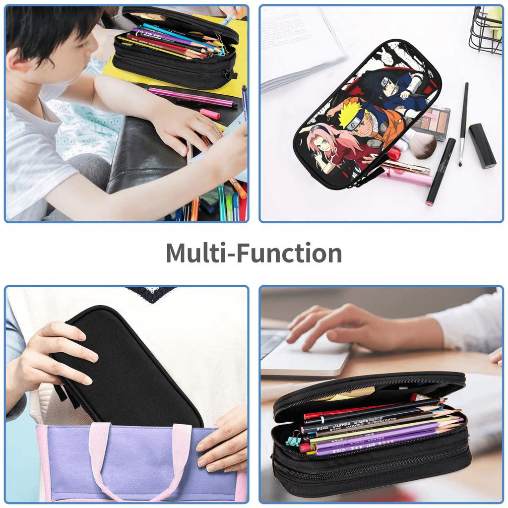 Custom Naruto anime comic Large Capacity Bags for Child  School Pencil Bag for Boys Gilrs Kids