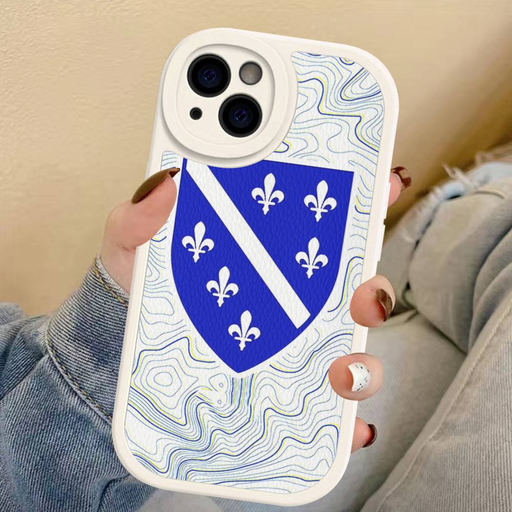 Bosnia And Herzegovina Passport Leather Phone Case For IPhone 16 15 14 13 12 11 Pro Max Plus Shockproof Cover