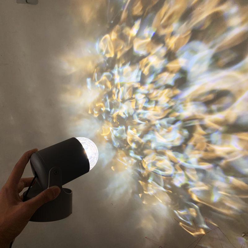 Sunset Ripple Atmosphere Lamp: Dynamic Bedroom & Studio Light for Influencers