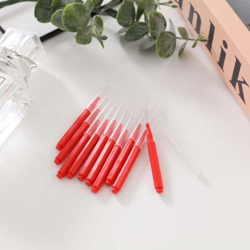 10 szt. szczoteczek międzyzębowych Denta Floss Cleaning Dental Brush Ortodontyczna szczoteczka do zębów