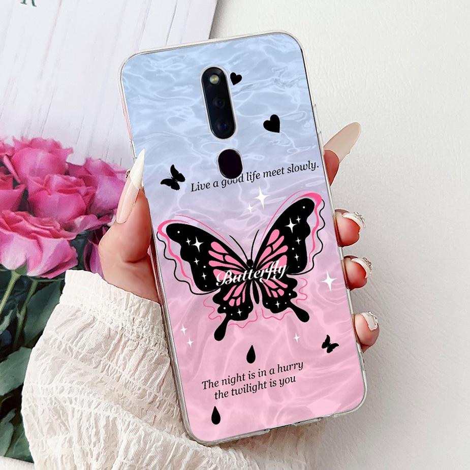 For Oppo F11 Case CPH1913 CPH1911 Colorful Flowers Painted Cover Soft Silicone Phone Case For Oppo F11 Pro F 11 OppoF11 Pro Bags