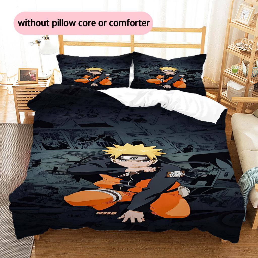 Cartoon Pattern Bedding Quilt Set Quilt Cover Pillowcase Home Decoration Birthday Gift (1 * Duvet Cover + 2 * Pillowcase, Without Core)