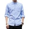 Pure Cotton Men's Shirt Long Sleeve New Spring Oxford Cloth Solid Color Slim Business Casual Cotton Shirt for Men