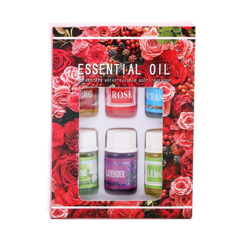 6PCS 3ML Essential Oil for Aromatherapy Diffuser Humidifier Stone Natural Plant Air Freshener Fragrance Lavender Jasmine Perfume