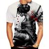 Japanese Geisha 3D Printing summer Men's Lightweight Breathable T-shirt Street Trend Fashion Wear Casual Top Moisture Wicking