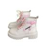 Girls bow Martin boots women's 2025 new autumn and winter student short boots versatile thick-soled heightening British single boots