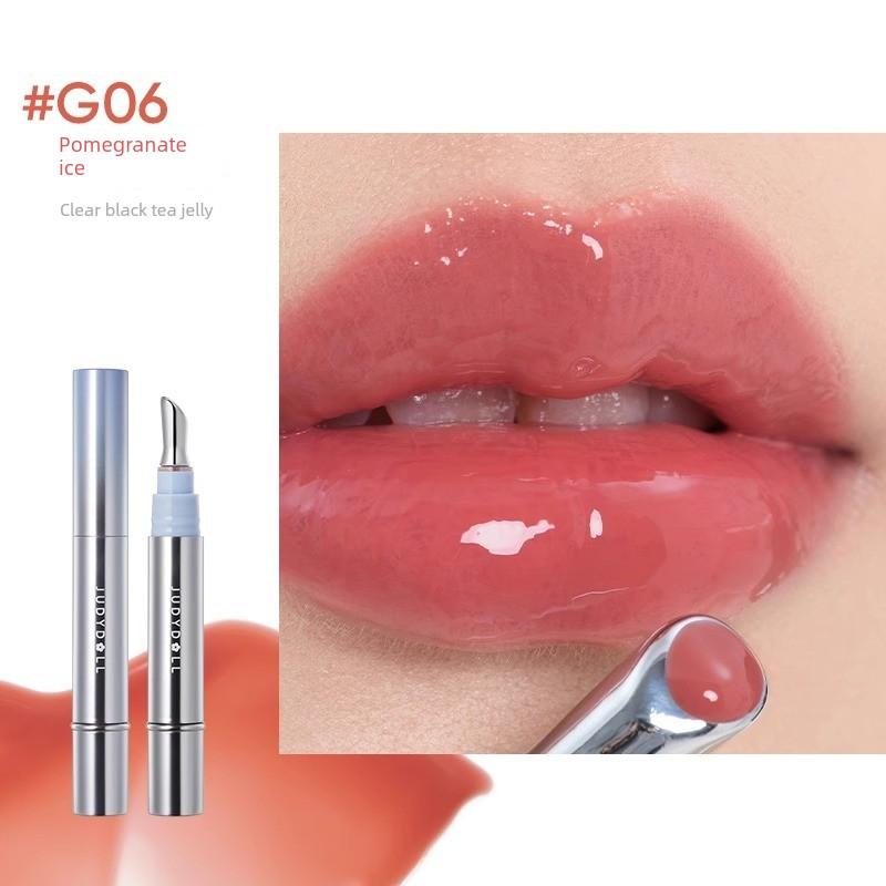 Super Tender White Fungus Ice! Judydoll Orange Metal Brush Head Ice Diamond Essence Lip Gloss Mirror Water Gloss Lip Glaze Lip Oil
