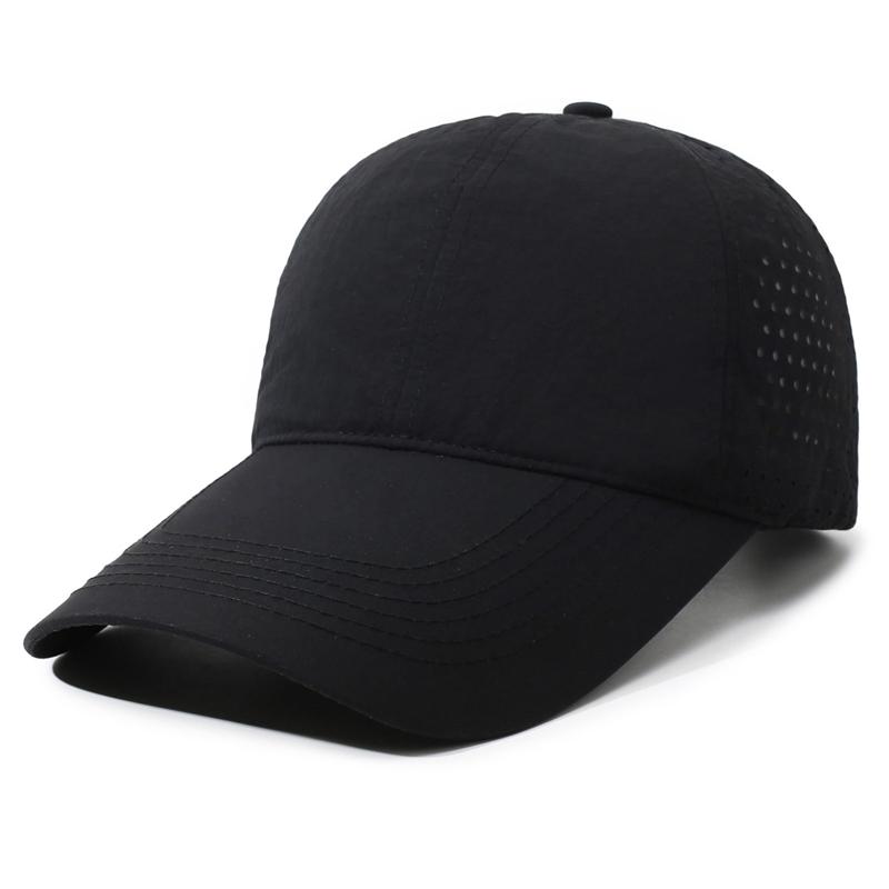 Summer Quick-Dry Breathable Baseball Cap Men's Outdoor Sunscreen Cap Long Brim Soft Top Sports Cap