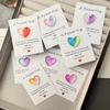 Set of 8 Bright Resin Heart Shape Gift Cards Unique Holiday Present Ideal for Loves Note and Party Favors