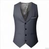 Men's Slim Fit Vest Gray Cotton