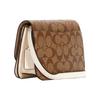Coach Brynn 18 Classic Monogram Print Detachable Shoulder Strap Flap Canvas And Leather Crossbody Bag Small Women crossbody bag Brown C5592-IMDJ8