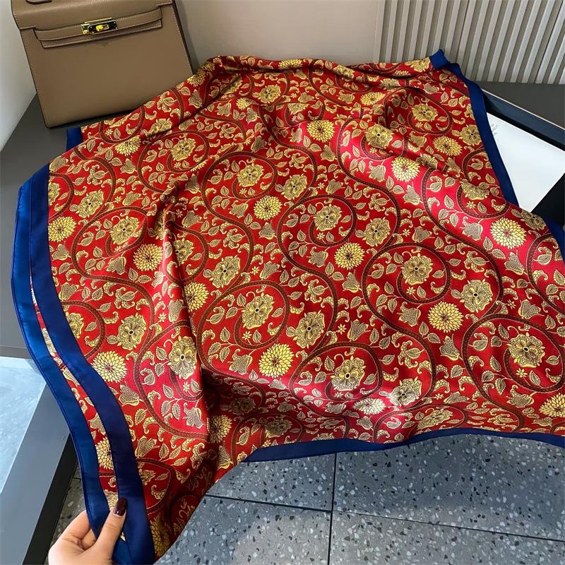 High-End Women's Chinese Style Silk Scarf: Summer Liji Brocade, 90x180, Sun Protection, Perfect Gift Shawl