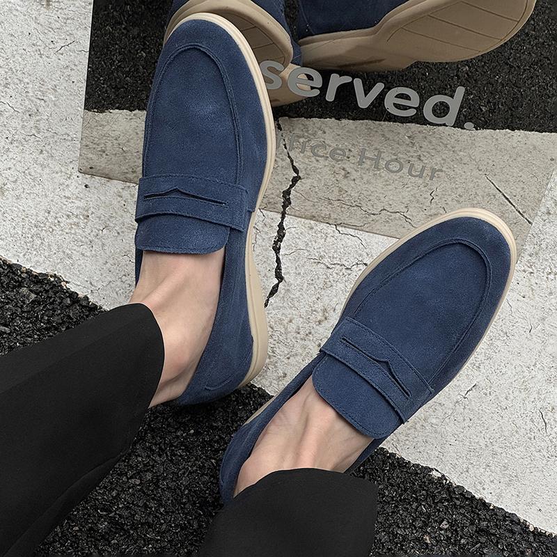 Fashion High Quality Men Shoes Leather Casual Party Senior Men Loafers Shoe Non-slip Business Office Soft Comfortable Slip On Male Shoes