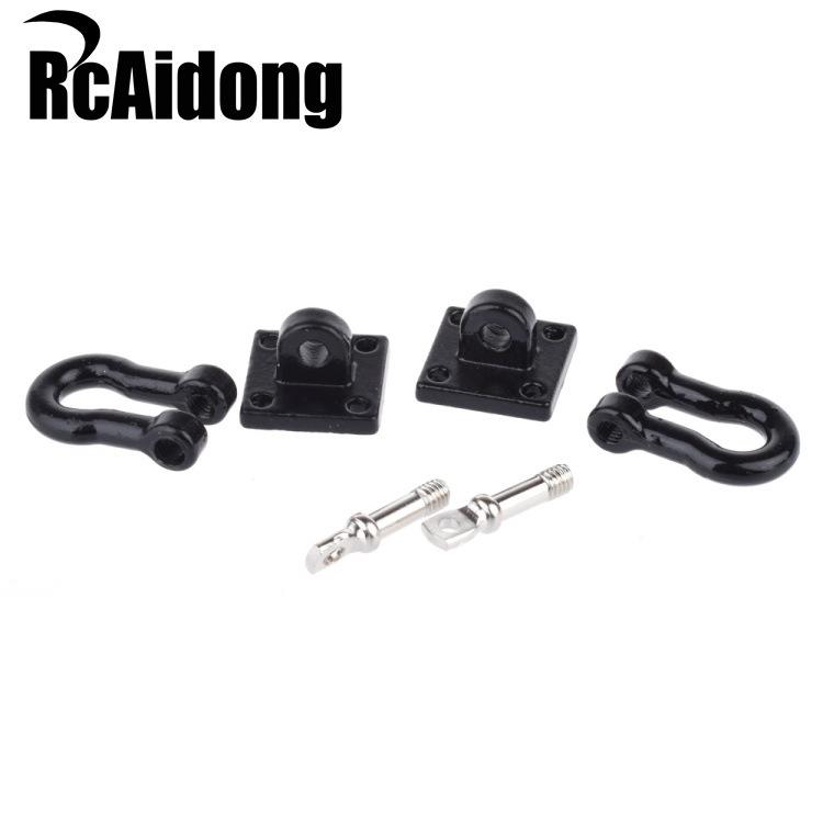 Premium Quality 2 Pcs Red Climbing Trailer Hook Buckle For 1/10 D90 Axial Scx10 Rc Cars