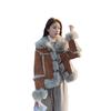 Winter new imitation lamb fur coat women's fur integrated locomotive suit small thickened top trendy