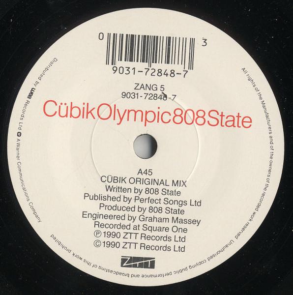 7inch Record 808 STATE - Cübik / Olympic ZANG5 ZTT 1990 UK Dance & Electronica Used