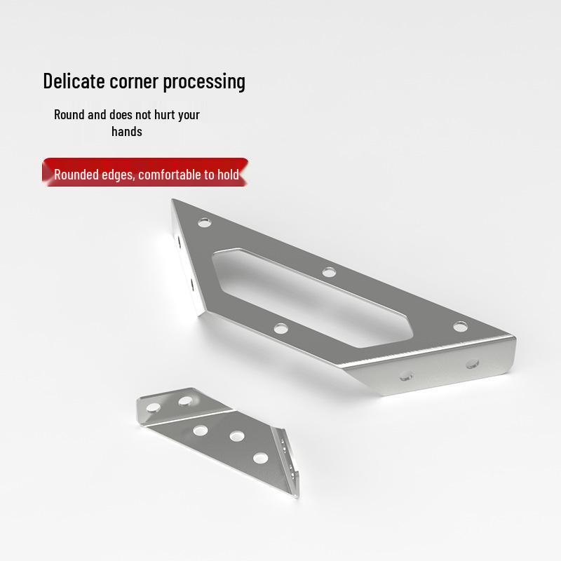 Stainless Steel 90-Degree Angle Bracket - Multifunctional Three-Sided Furniture Connector