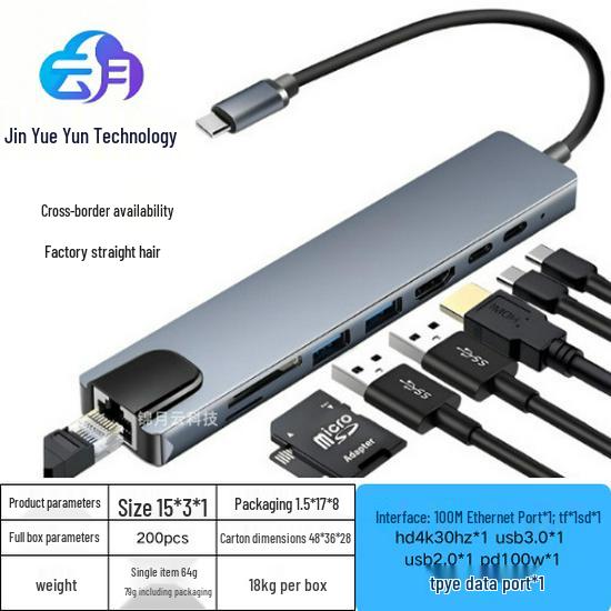 USB-C Hub 4-in-1 Dual HDMI Adapter for MacBook