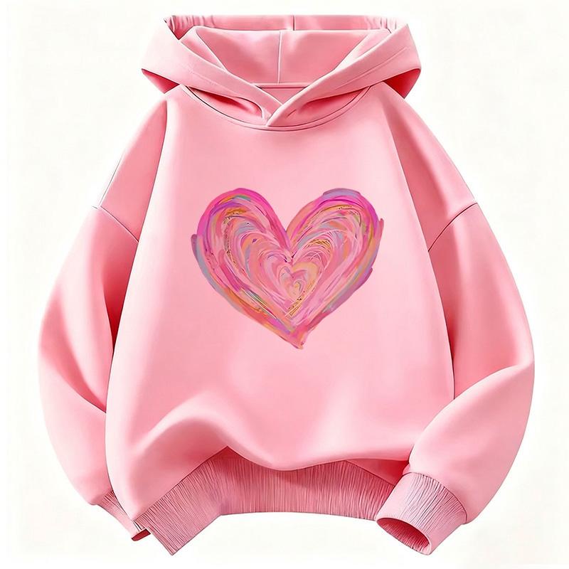 Artistic Love Heart Colorful Design Hoodie Kids Children's Sweatshirt  for Boys Girls Casual