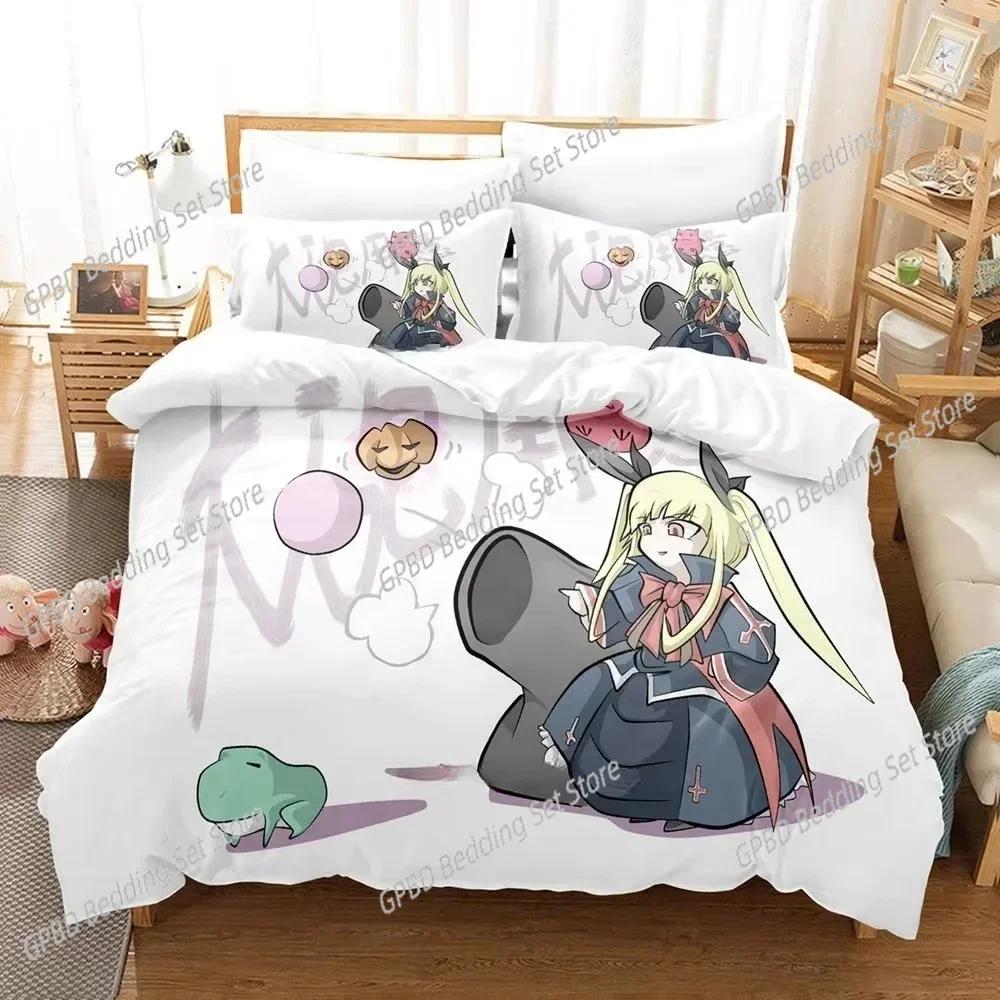 New Personality 3D Printed Anime Blazblue Bedding Set Cartoons Three-piece Set Adult Kid Bedroom Duvet Cover Sets Home Textiles