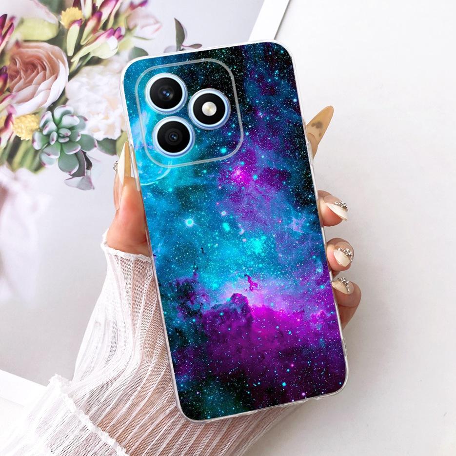 For Honor X8d 4G Case Cute Cat Luxury Flowers Painted Cover Soft Slim Phone Case For Honor X8d X 8d HonorX8d 4G Back Cover Coque