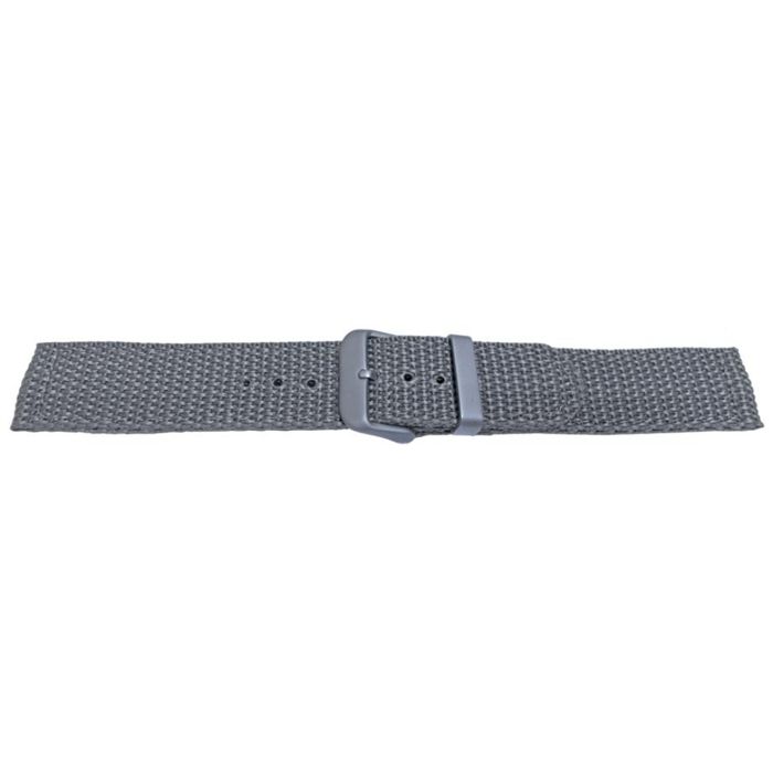 Bracelet montre - MY-MONTRE - Nylon tressé - Gris - 22 mm - Boucle satinée et brossée
