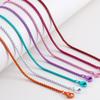 2pcs 1pc 7 Color Stainless Steel Painted Chains Candy Color Box Chain Necklace DIY Basic Summer Choker Chain Punk Jewelry Making