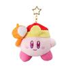 Adorable Kirby Chef Plush Keychain Soft Short Plush Stuffed Toy Bag Charm 12cm