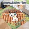Custom Text Snoopy Peanuts Pattern Floor Rug Soft Indoor Carpet Mat Living Room Bedroom