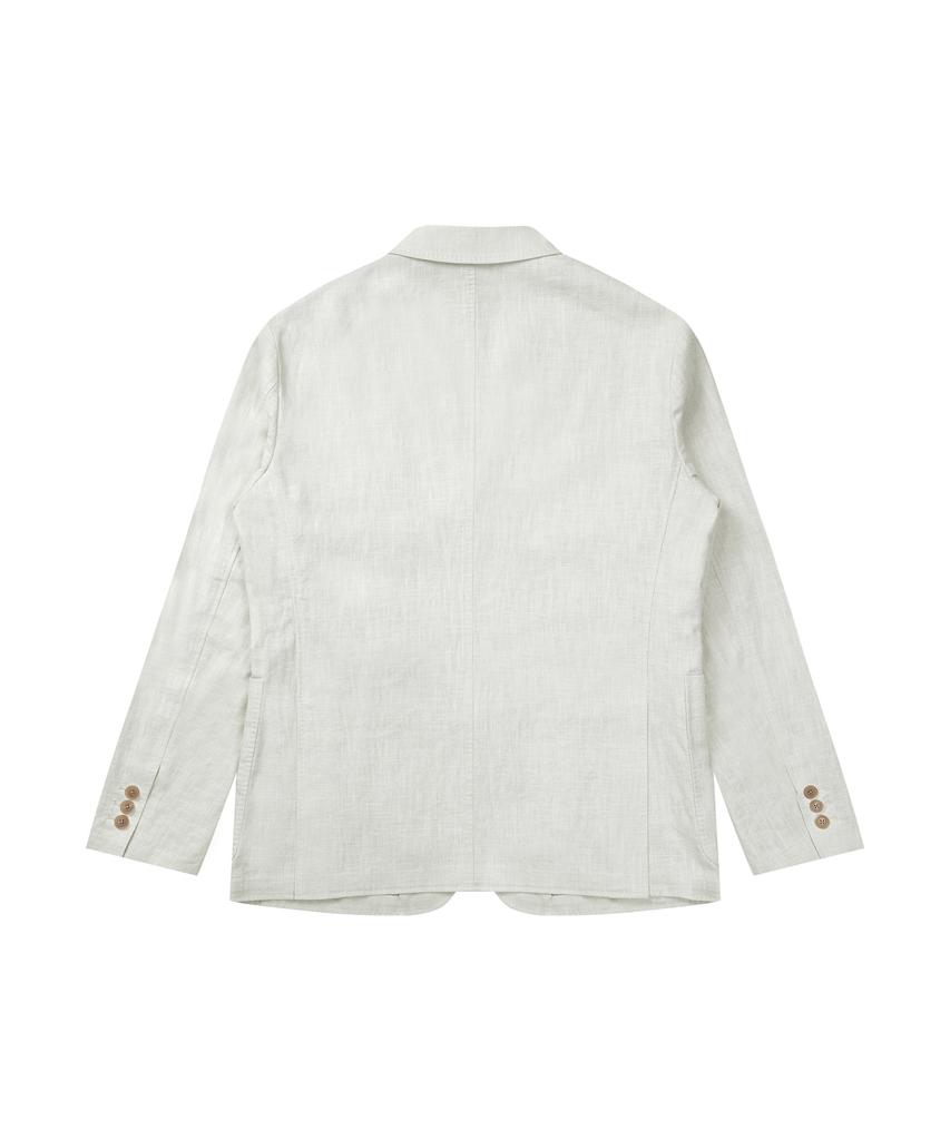 Solew Linen 3-Button Jacket_Light Grey