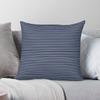 Navy Blue Stripes Square Pillowcase Polyester Linen Velvet Printed Zip Decorative Throw Pillow Case Room Cushion Case