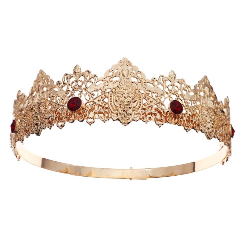 Corone Metalliche Accessori Evento Formale Cosplay Costume Diadema Principe Copricapo Matrimonio