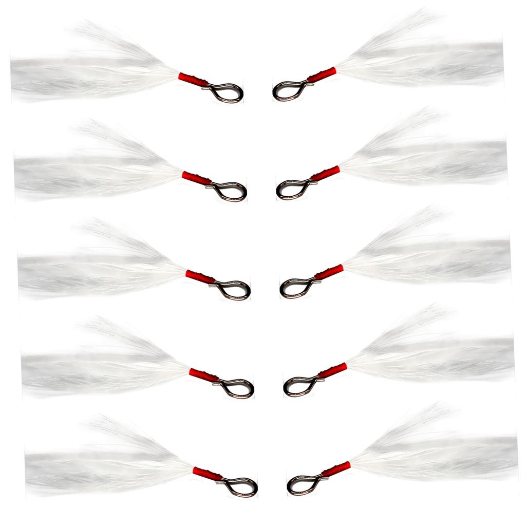 10Pcs Detachable Fishing Spoon Bait Lure Feather Fishing Equipment Feather Lure Pendant Saltwater Fishing Accessories