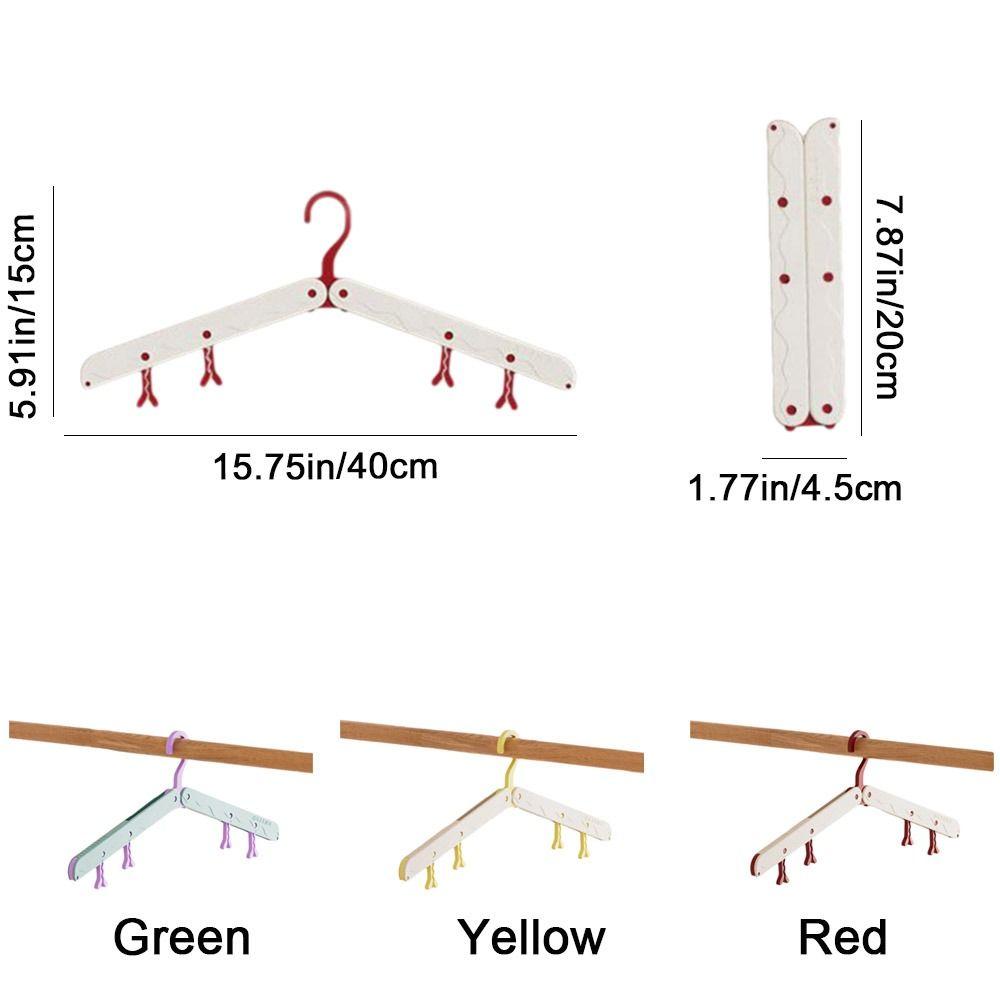6Pcs Space Saving Foldable Travel Hangers Anti-Slip Clothing Storage Hangers  Wardrobe