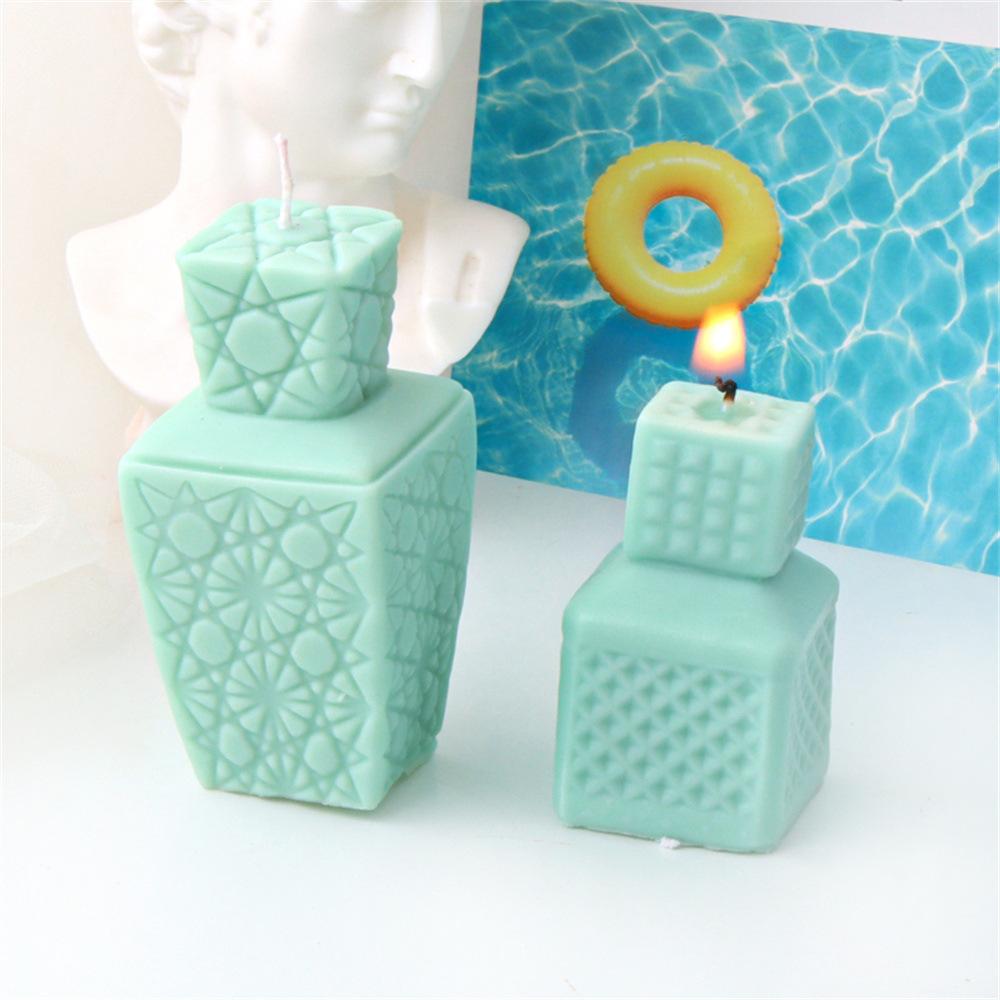 Cute Gourd Shaped Candle Silicone Mold Handmade Perfume Wine Bottle Aromatherapy Gypsum Mold Home Candle Production Kit