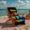Custom Name Ultra-Soft Beach Towel with Sprunki Theme,Ideal for Pool - Camping, Diving - Perfect Travel Essential, Vibrant Beach Towel.