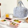 Large Capacity Cotton Lunch Bag With Aluminum Foils Lining for Picnics Office Meals and Daily Use Items
