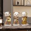 Creative Panda Figurines Cartoon Panda Resin Handicrafts Musical Instrument Guitar Cello Decorative Figurines Home Decoration
