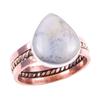 Natural Dendrite Opal Gemstone 925 Sterling Silver Two Tone Ring Size 10 O2W76