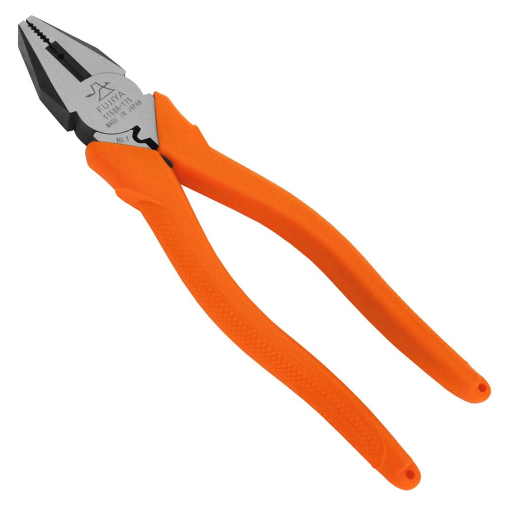 Fujiya Pliers (Easy Crimping, with Blade Hole), 175mm, 1150A-175