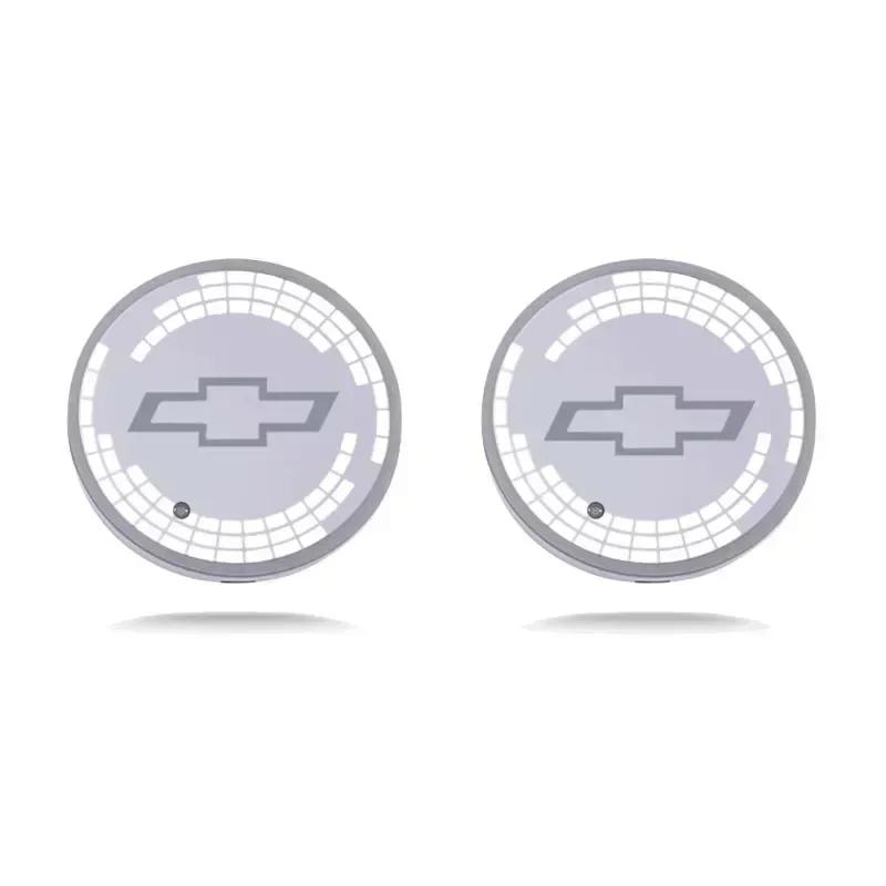 LED Car Water Cup Coaster Drinks Holder Light Mat for Chevrolet Aveo Sail Orlando Cruze Spark Equinox Malibu Captiva Trax Sonic